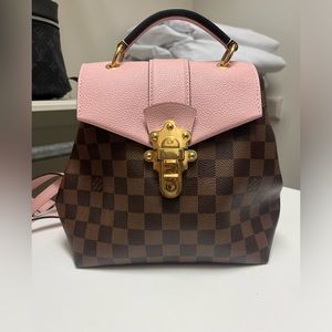 Louis Vuitton Damier Ebene & Magnolia Clapton Backpack. Perfect Condition